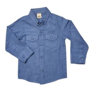 Boys’ Classic Long Sleeve & Button-up Shirt Blue