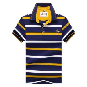 Men's Polo T-shirt - Blue & Yellow
