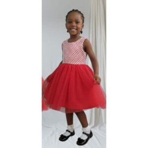 Red And White Children Dress